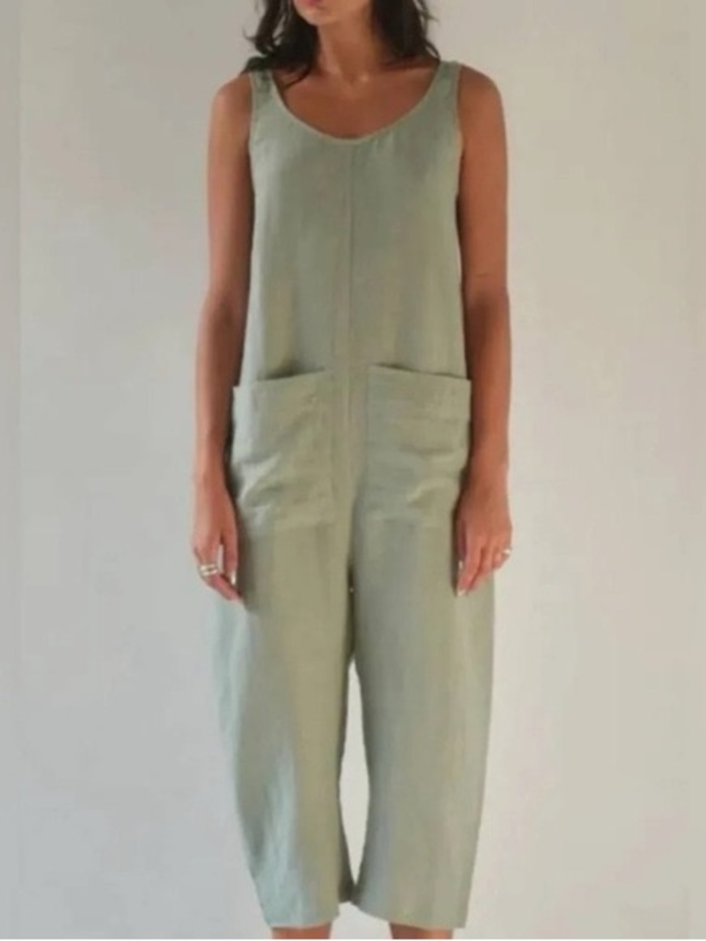 Ilana Kohn Milo Jumpsuit Linen Green Small